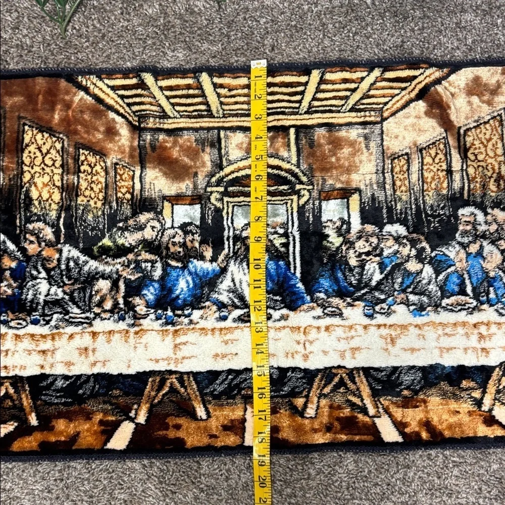 Vintage The Lord's Last Supper Tapestry Large Wall Art Made in Italy