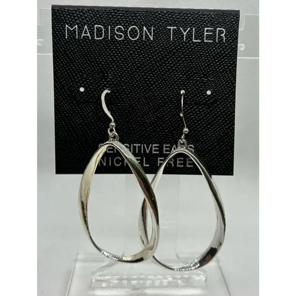 3For$20 Silver-Tone Blue Evil Eye Dangle Hoop Earrings - Women Jewelry
