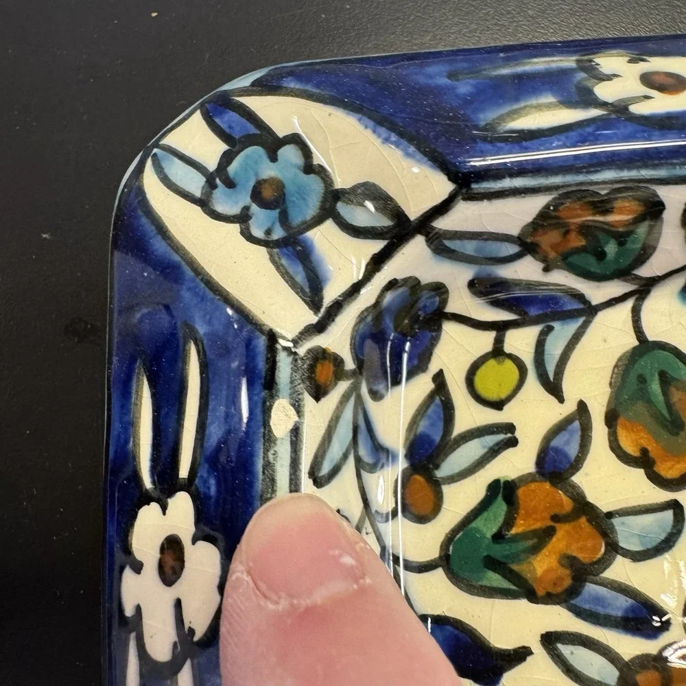Beautiful Colorful Trinket‎ Dish Ashtray Made In Jerusalem