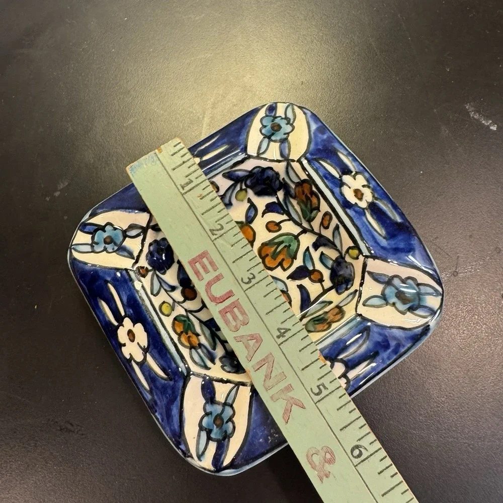 Beautiful Colorful Trinket‎ Dish Ashtray Made In Jerusalem