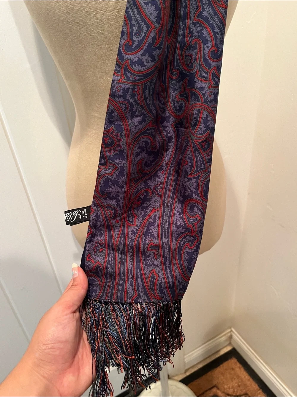 Saldarini Silk Fringe Scarf