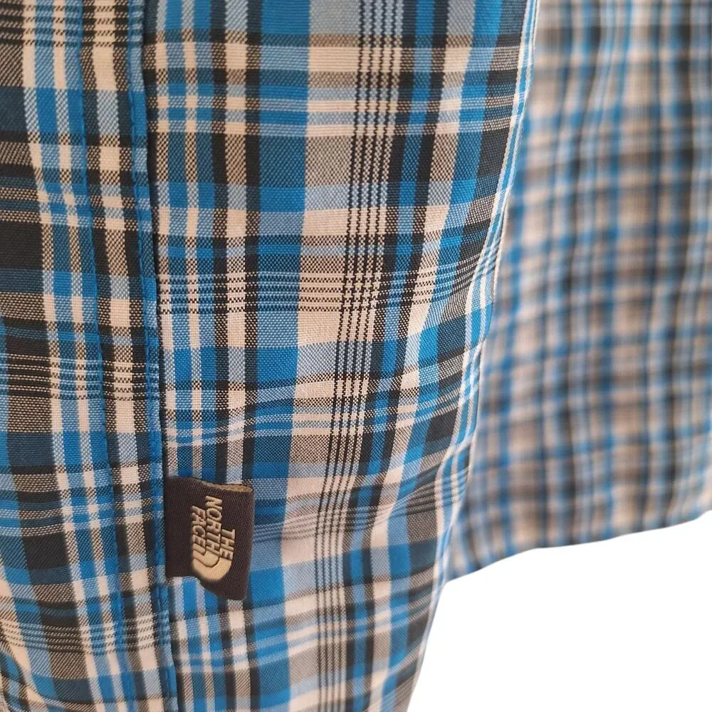 The North Face blue plaid