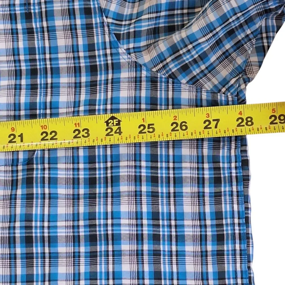The North Face blue plaid