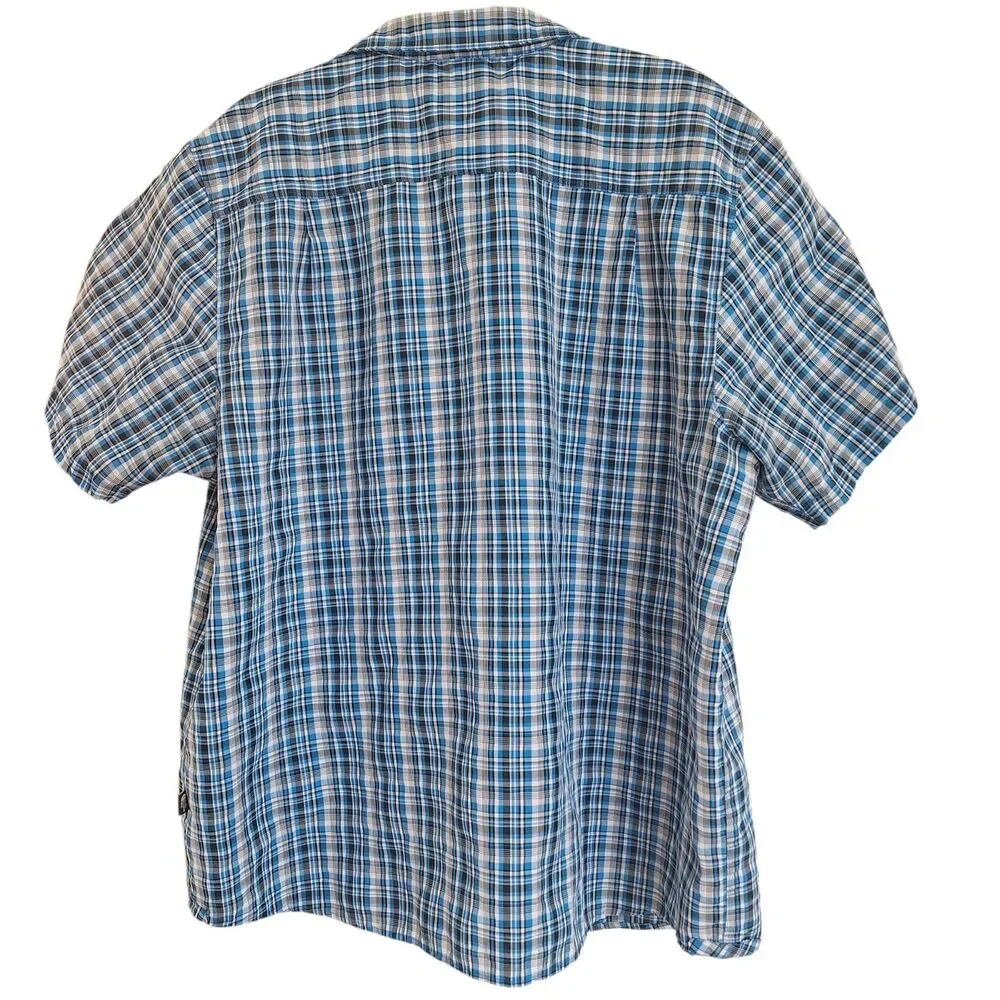 The North Face blue plaid
