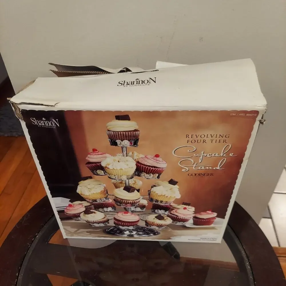 Shannon Revolving Four Tier Cupcake Stand by Godinger