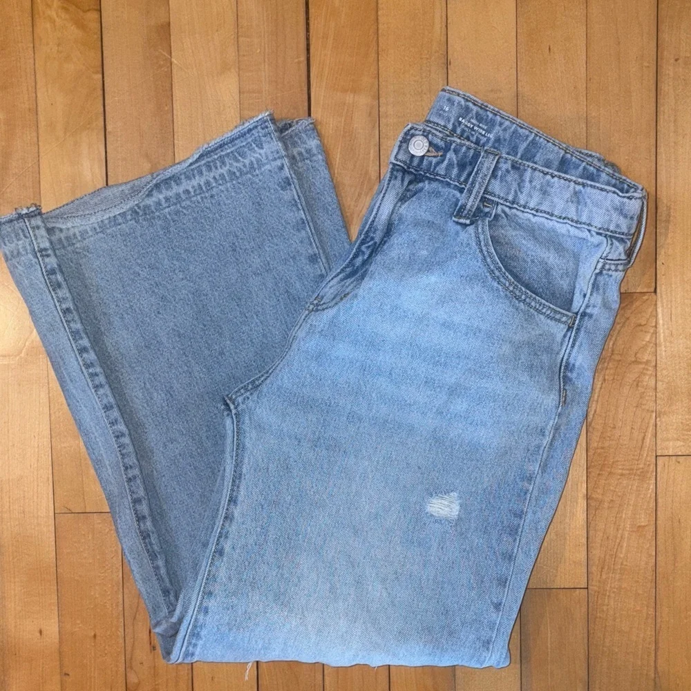 Old Navy Light Blue Baggy Wide-Leg Girls Jeans 16 Husky