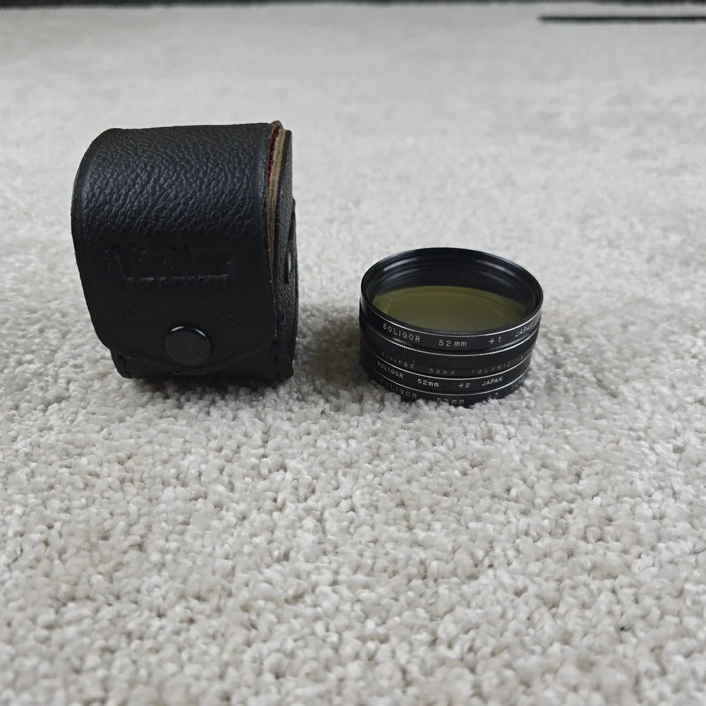 Soligor Vivitar Camera Lens Filter Set 52mm Black Polarizing Close-Up +1 +2 +3