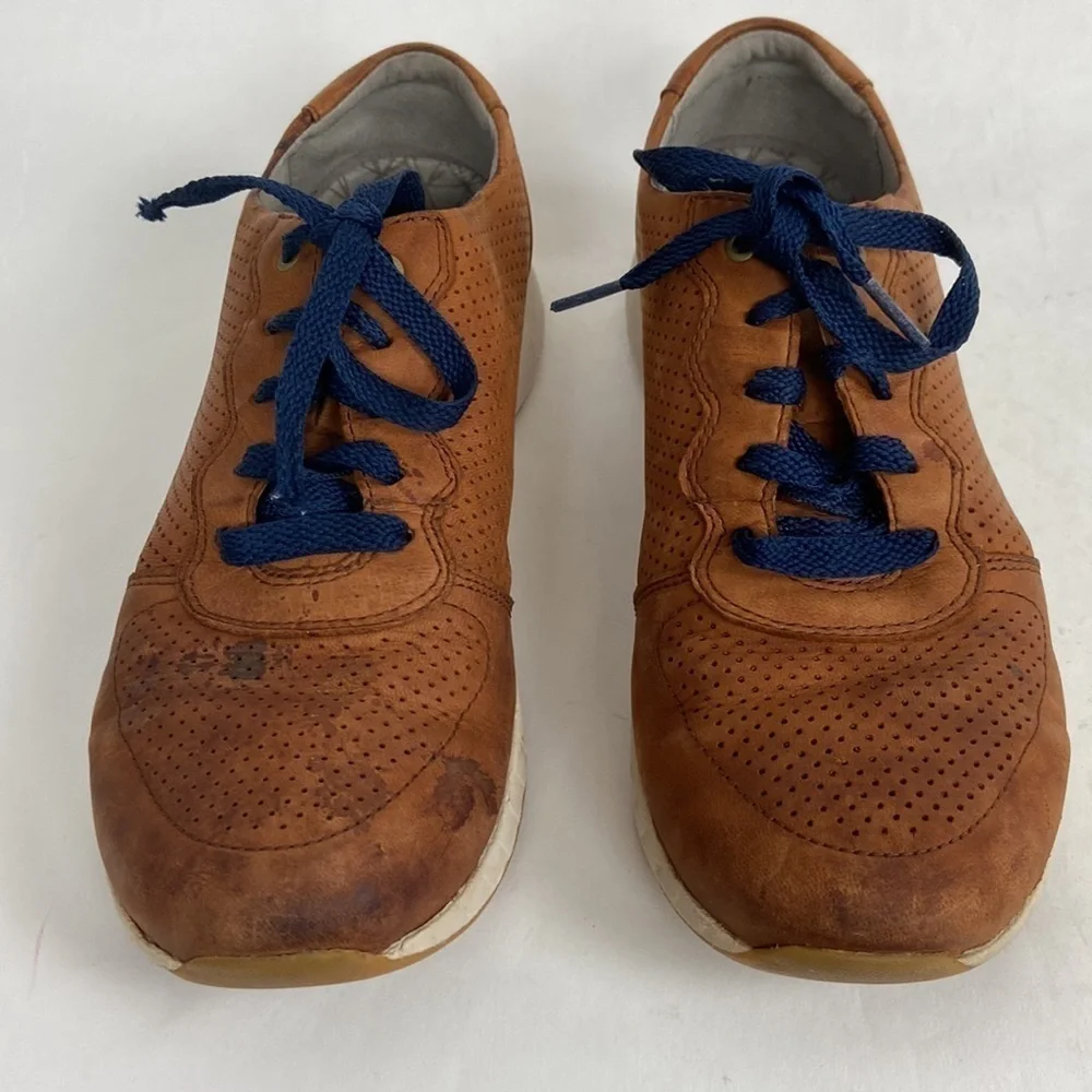 Dansko Christina Leather Nubuck Lace Up Sneaker