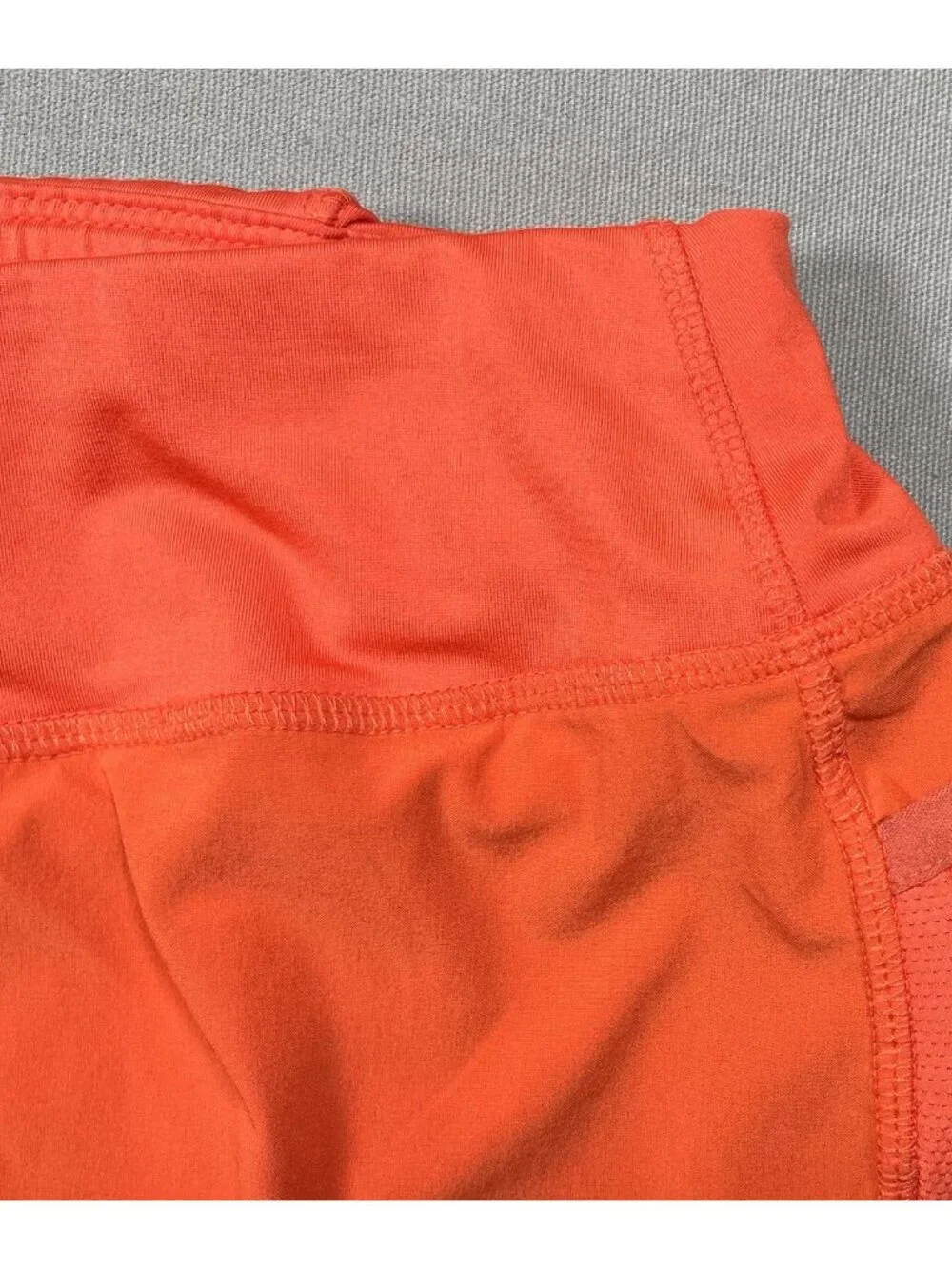 Athleta Ready To Go Orange Athletic Mid Rise Shorts Inseam 3.5