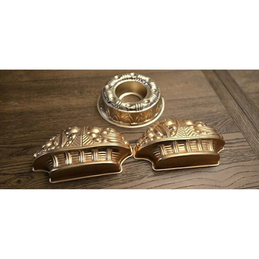 Vintage Mirro Copper Tone Mold Set Fruit‎ Design 3 Piece *Made USA Cottagecore