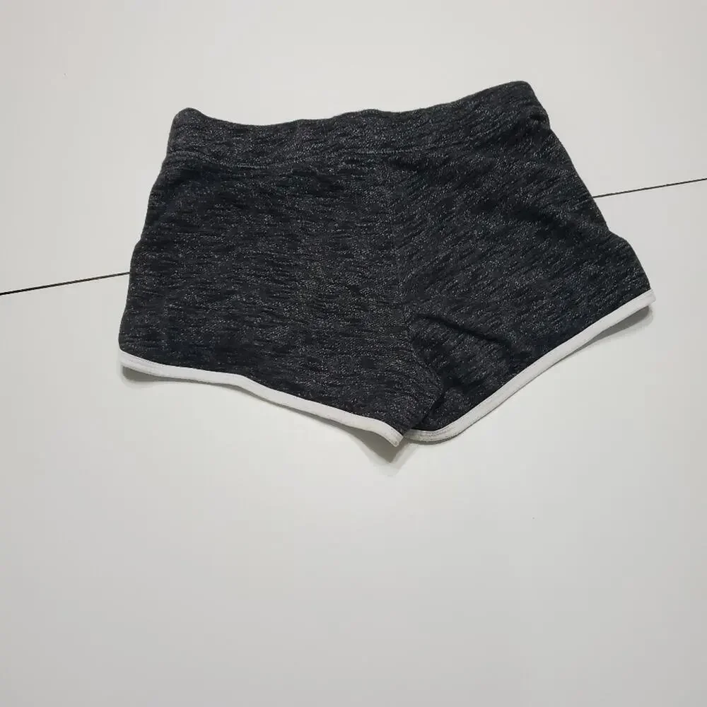 Justice Active‎ Shorts Girls 12 Heathered Black Athletic Comfort Stretch Pull On