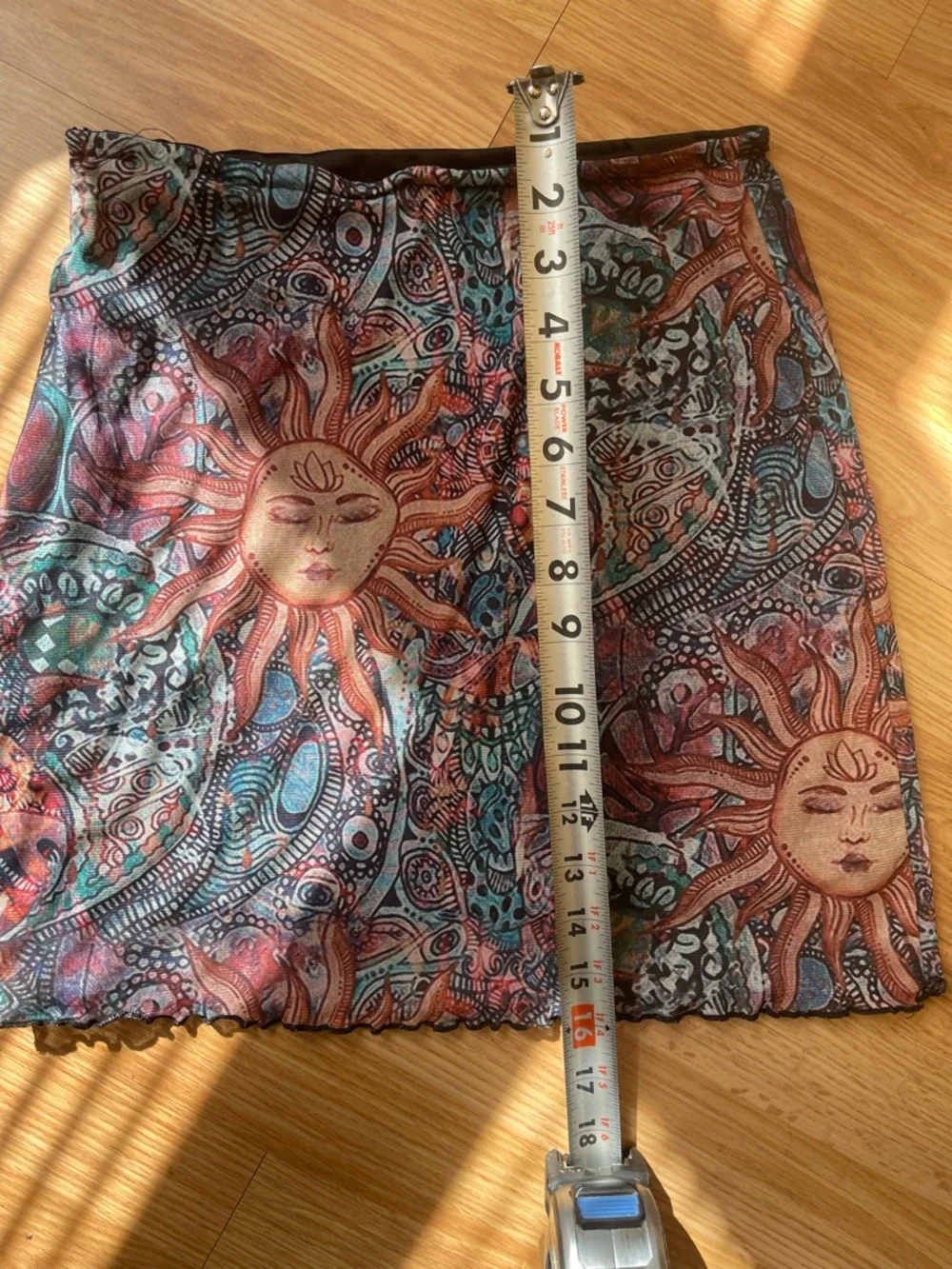 Sunburst Print Mini Skirt - Multicolor