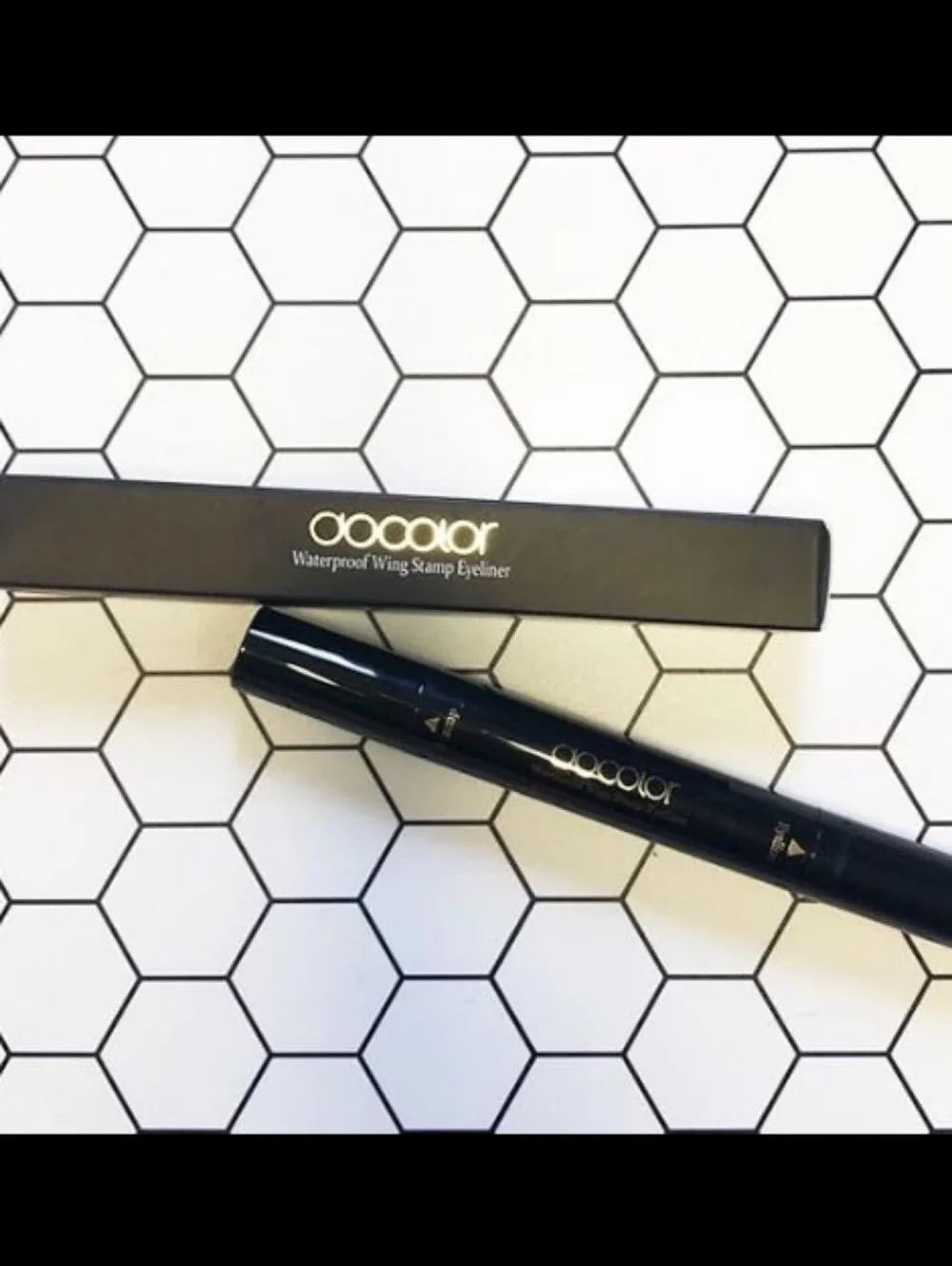 iquid Winged Eyeliner Stamp Pen Set Double Headed Waterproof Black