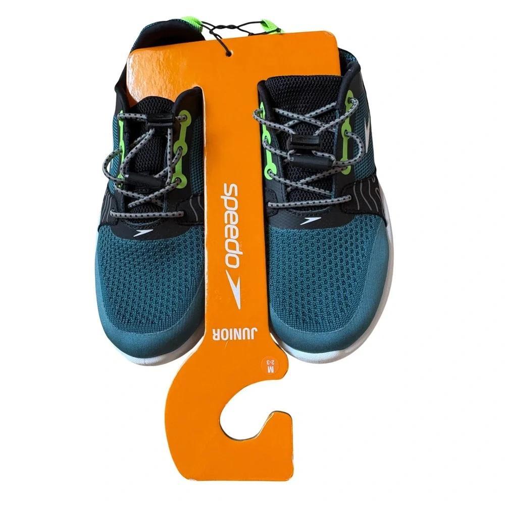 Speedo Boys Aqua Trek Water Shoes Swell Green Junior Size Medium 2-3 NWT