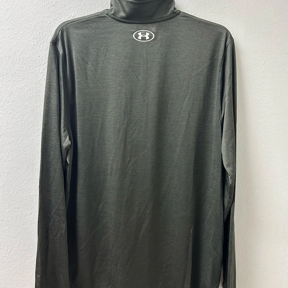 🟢 NWT Under Armour Men’s Quarter-Zip Pullover – Olive Green – Size Large