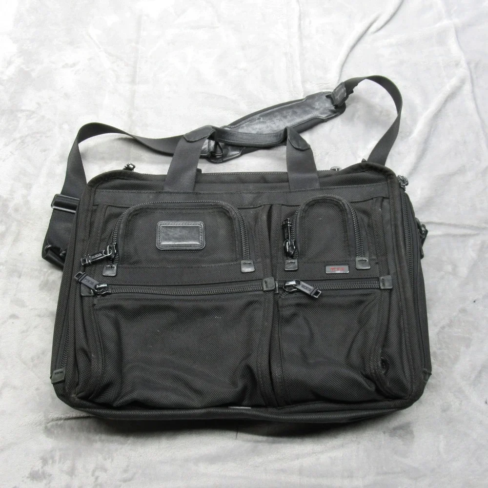 Tumi Alpha T Pass‎ Laptop Briefcase Messenger Travel Checkpoint Expandable READ
