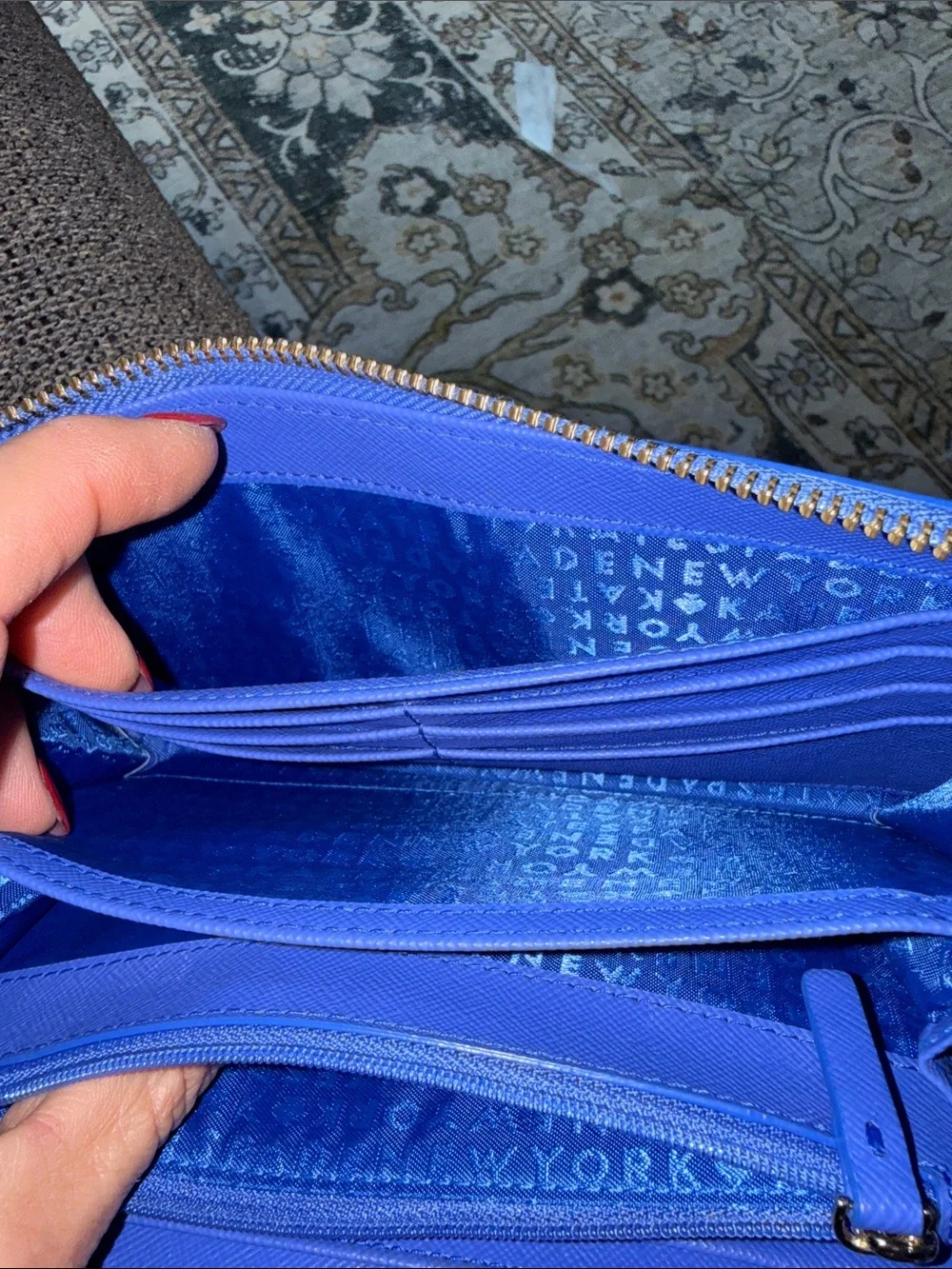 kate spade blue white