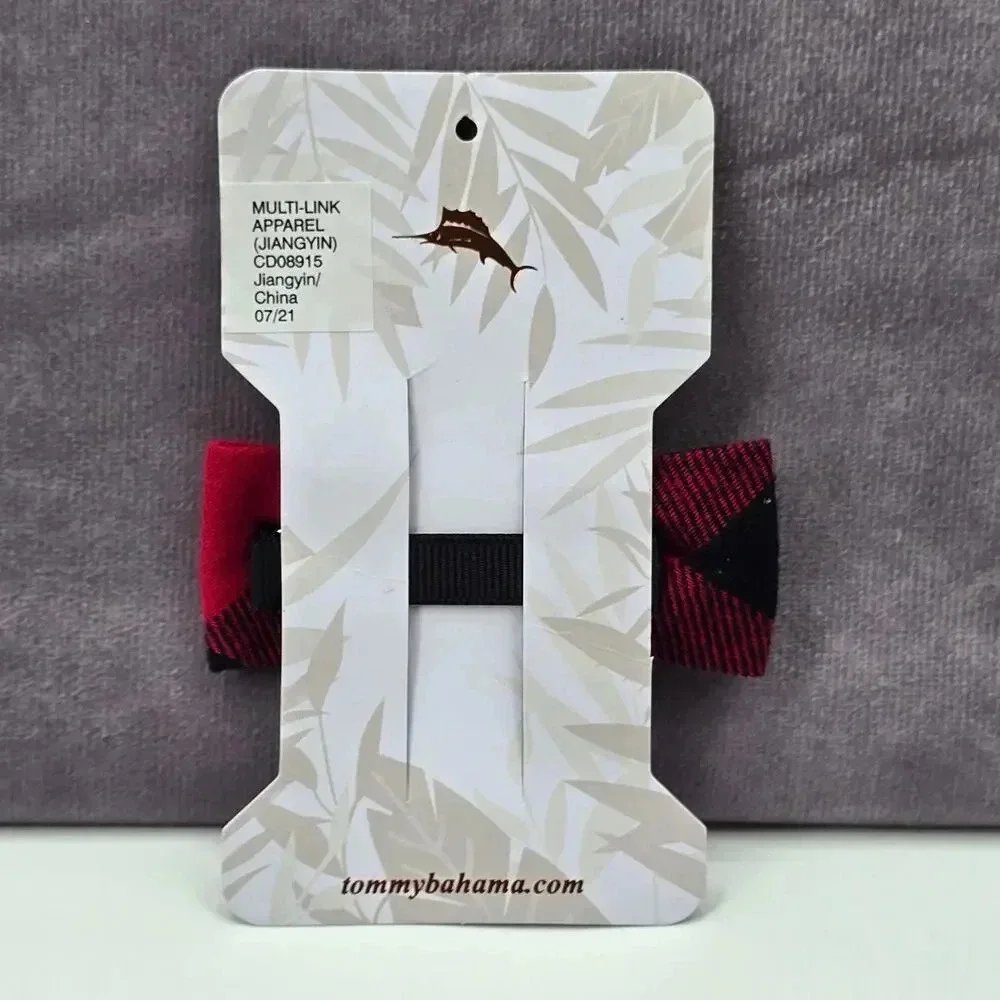Tommy Bahama Kids Red Black‎ Bow Hair Clip Accessories NWT