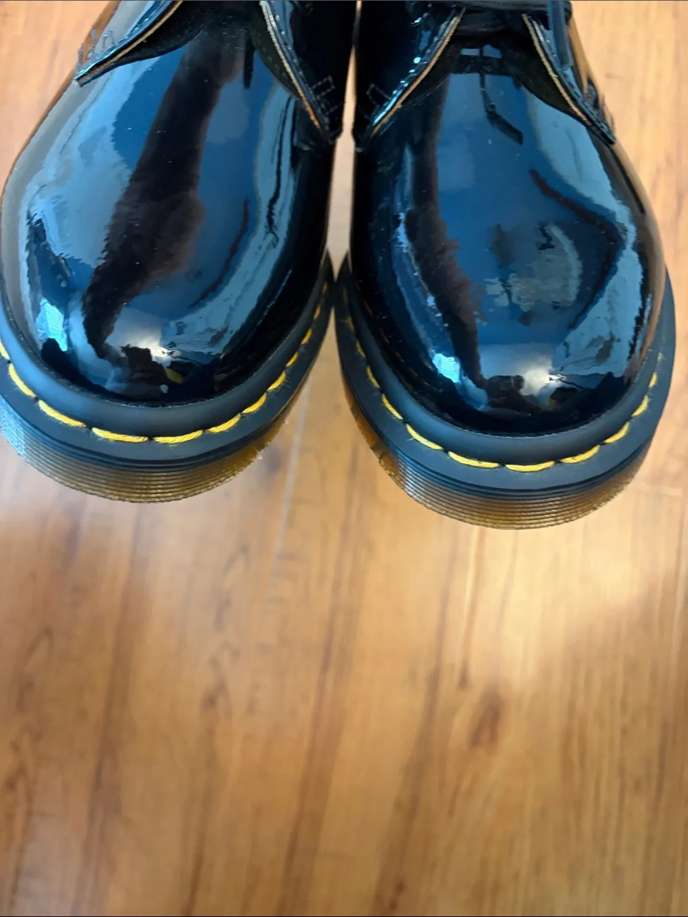Dr. Martens Ladies Oxfords Black Patent Leather Shoes, size 8