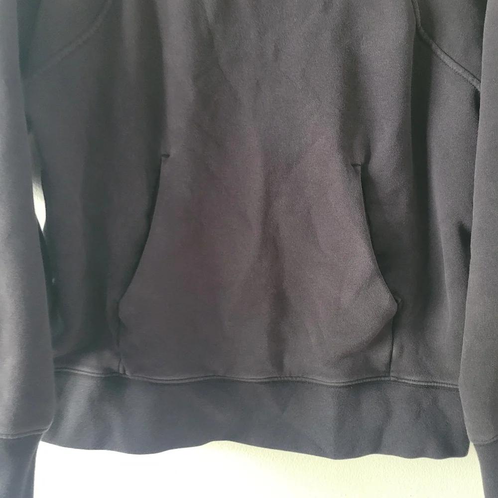 Lululemon Loungeful Hoodie‎ Sweatshirt Sz 6 Black Front Pocket Layer Warm Active