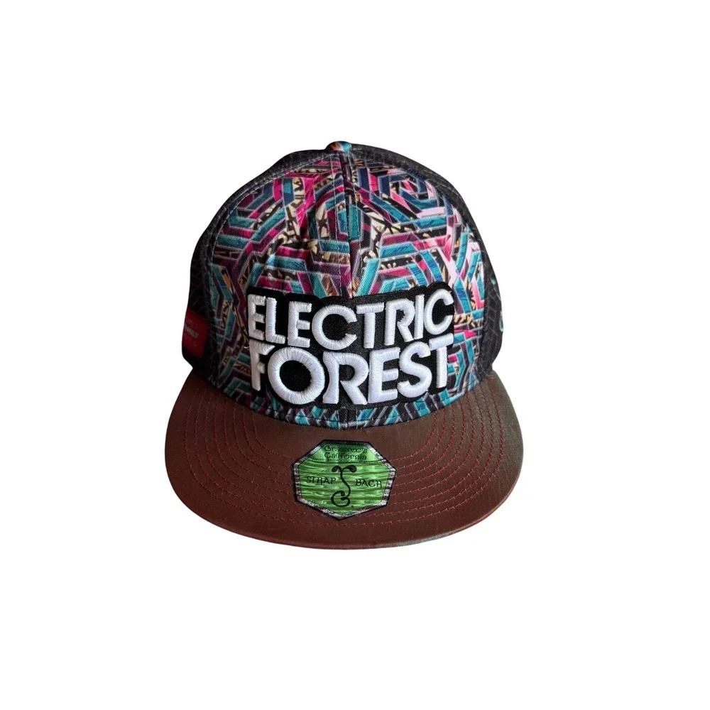 Electric Forest Grassroots California 2016 Festival Strapback Hat Geometric Cap