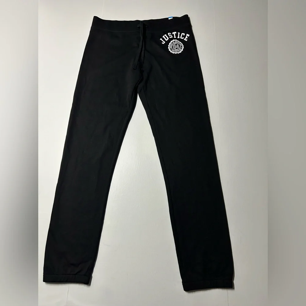 Justice girls, extra large, (18 ) jogger pants with logo on front‎