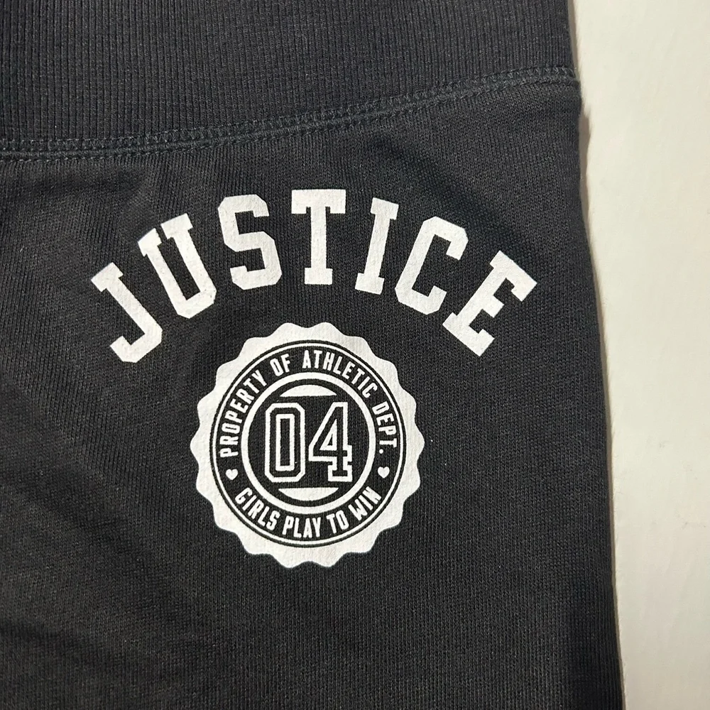 Justice girls, extra large, (18 ) jogger pants with logo on front‎