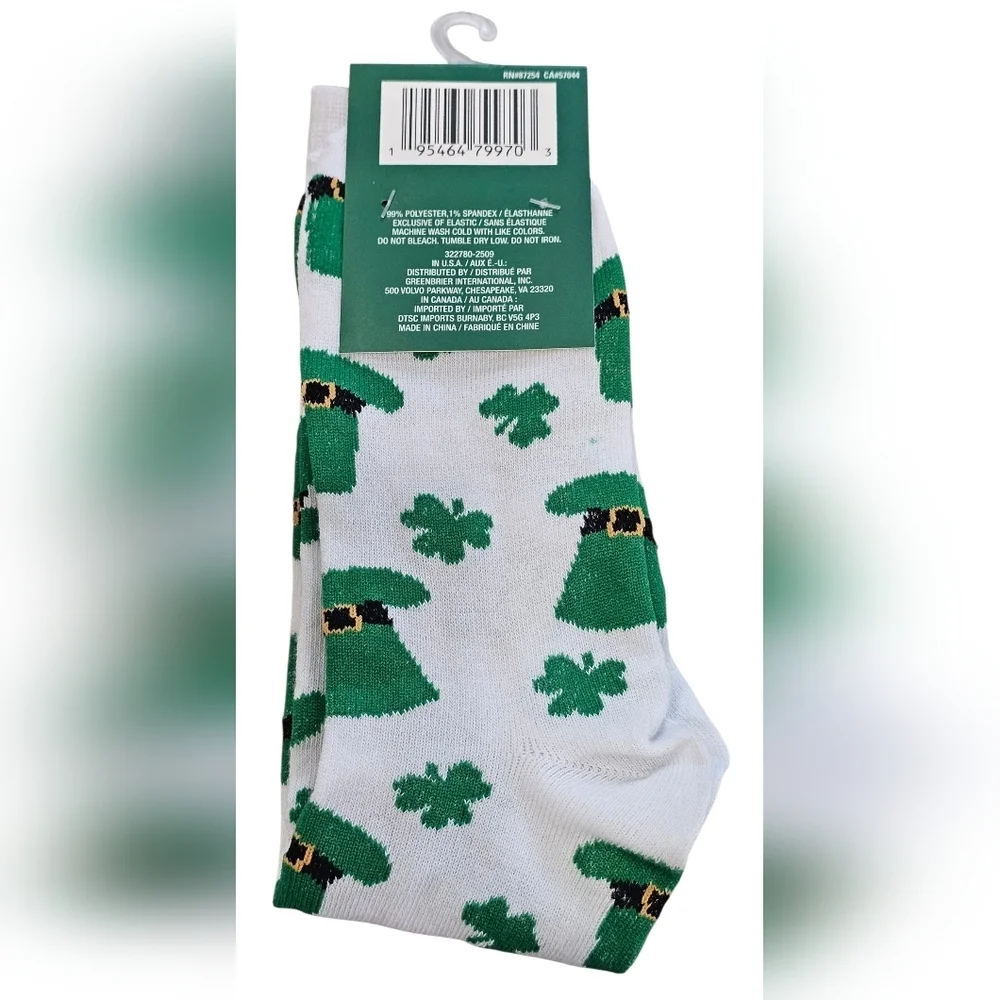 St. Patrick's Day 3 Pairs Of Ladies Knee High Socks. Fit Shoe Size 5-9, New
