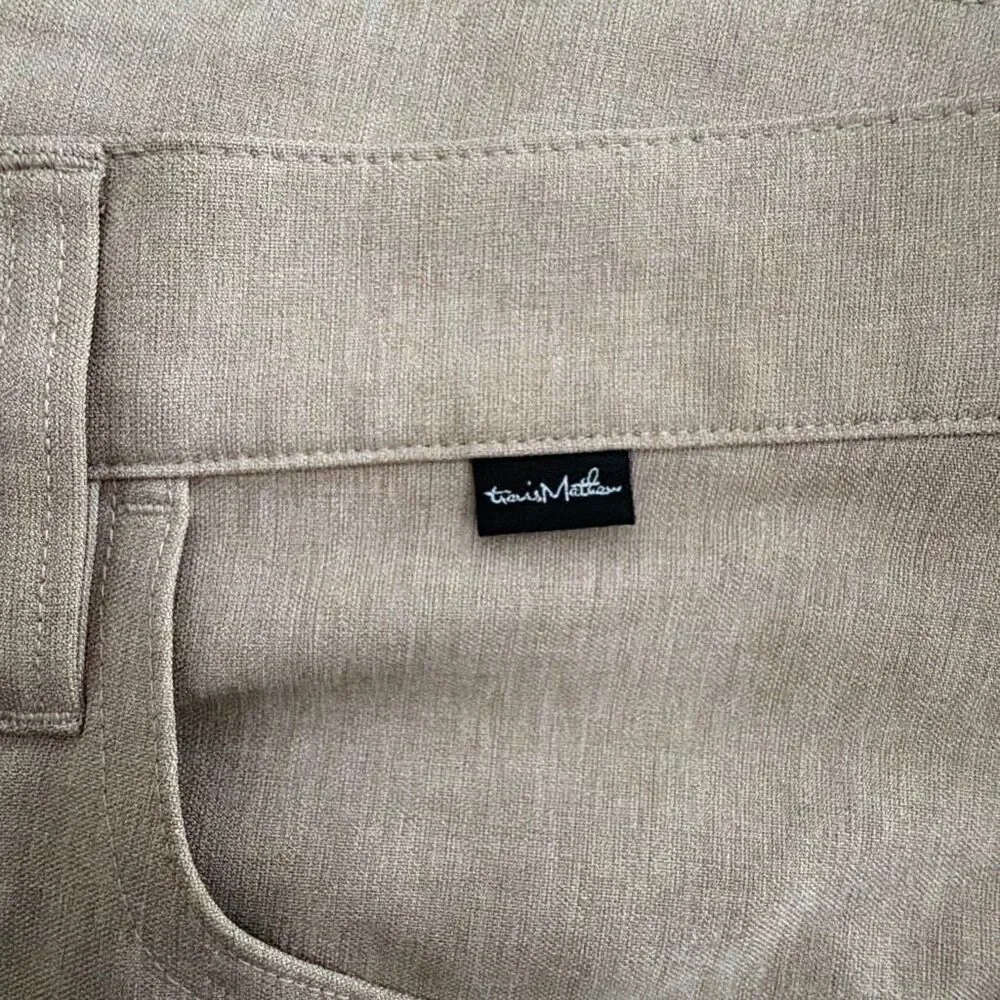 Travis Mathew Trevino Golf Pants Men’s 36 Oatmeal Stretchy