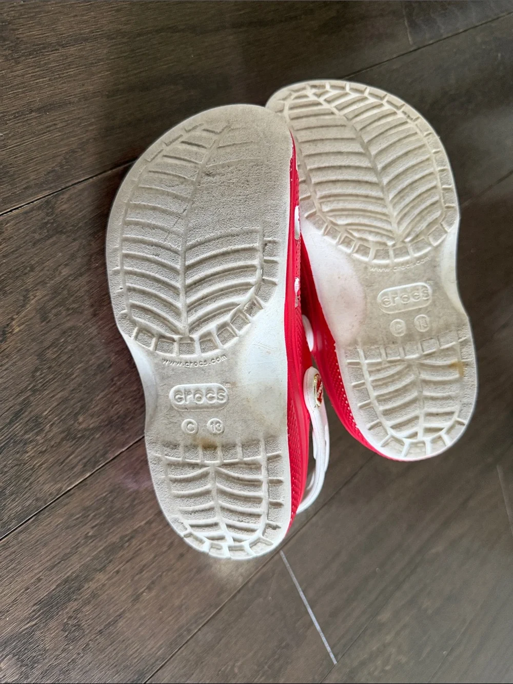 CROCS Kids Red and White Sonic-Themed Water Shoes