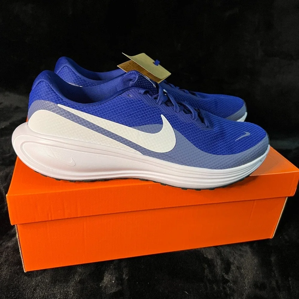 Nike Revolution 8 HJ9198-401 Sneakers Mens US 12 Royal Blue White Running Shoes