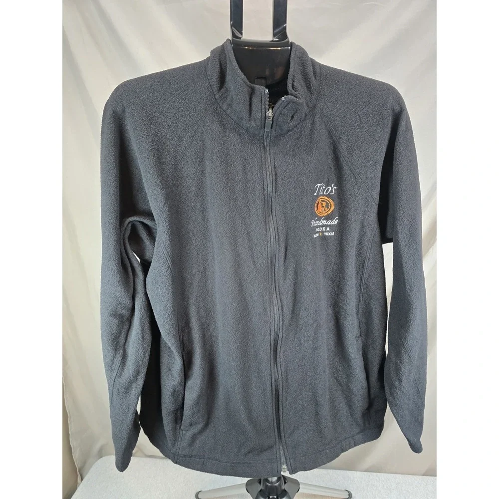 The Outfitters By Lands End Black Titos Vodka Fleece 1/4 Zip XL
