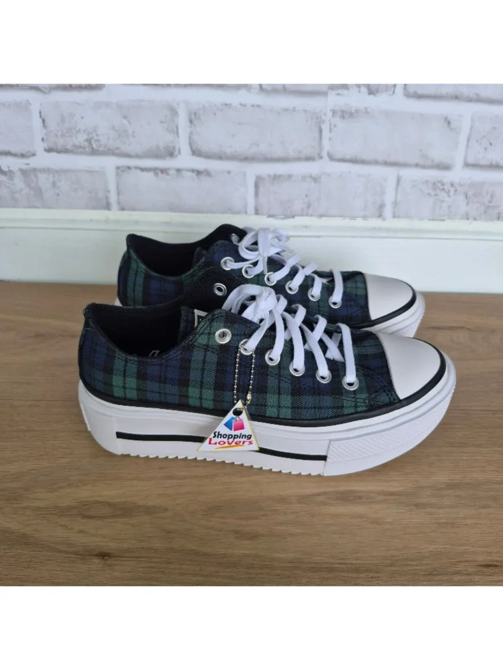 ⭐Converse Lift Double Stack Platform Plaid 9.5 Men's shoes Sneaker Black A16517C