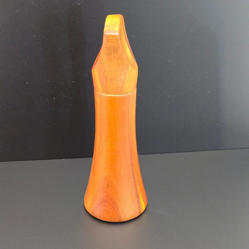 Nambe Wood Pepper Mill‎ Grinder 10 Inch Tall Mid Century Modern Sculptural Brown