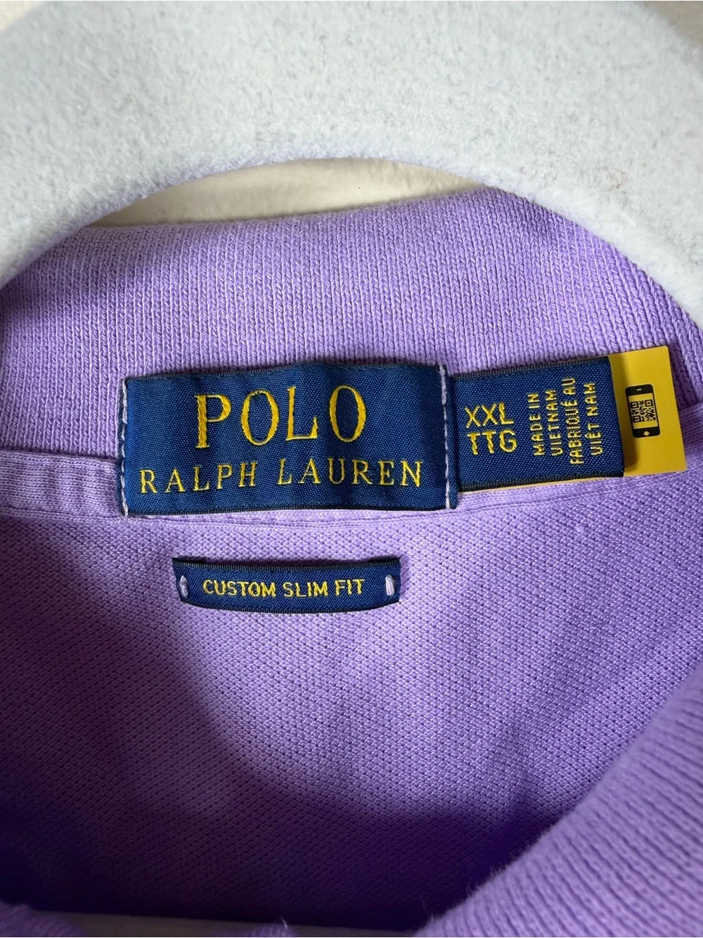 Polo Ralph Lauren Polo Shirt Mens XXL Purple Cotton Pony Logo Slim Fit Golf