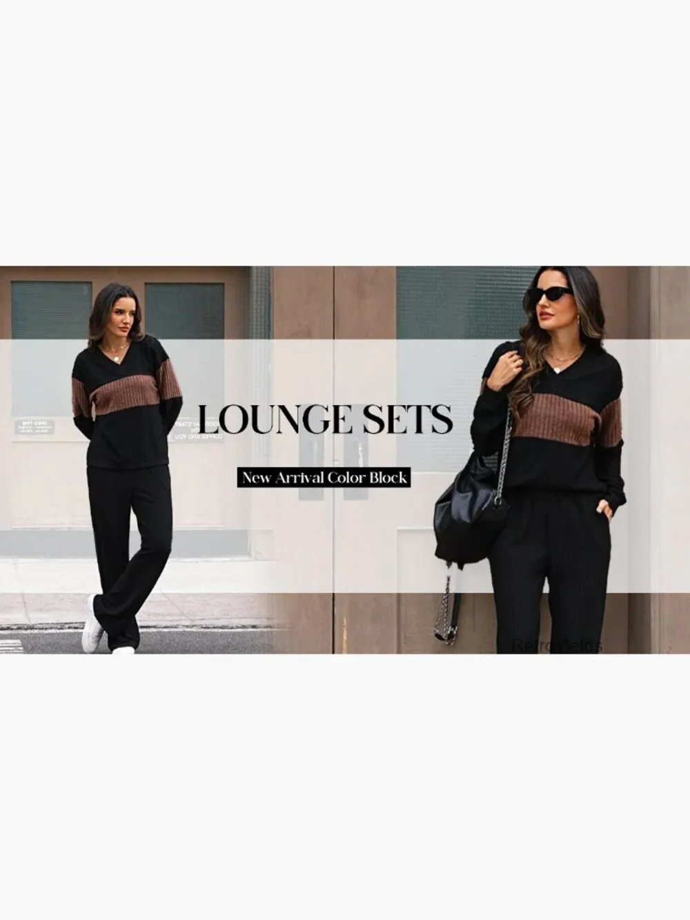 Women's Lounge Set Matching Tracksuit Sweater Pant Set S-2XL