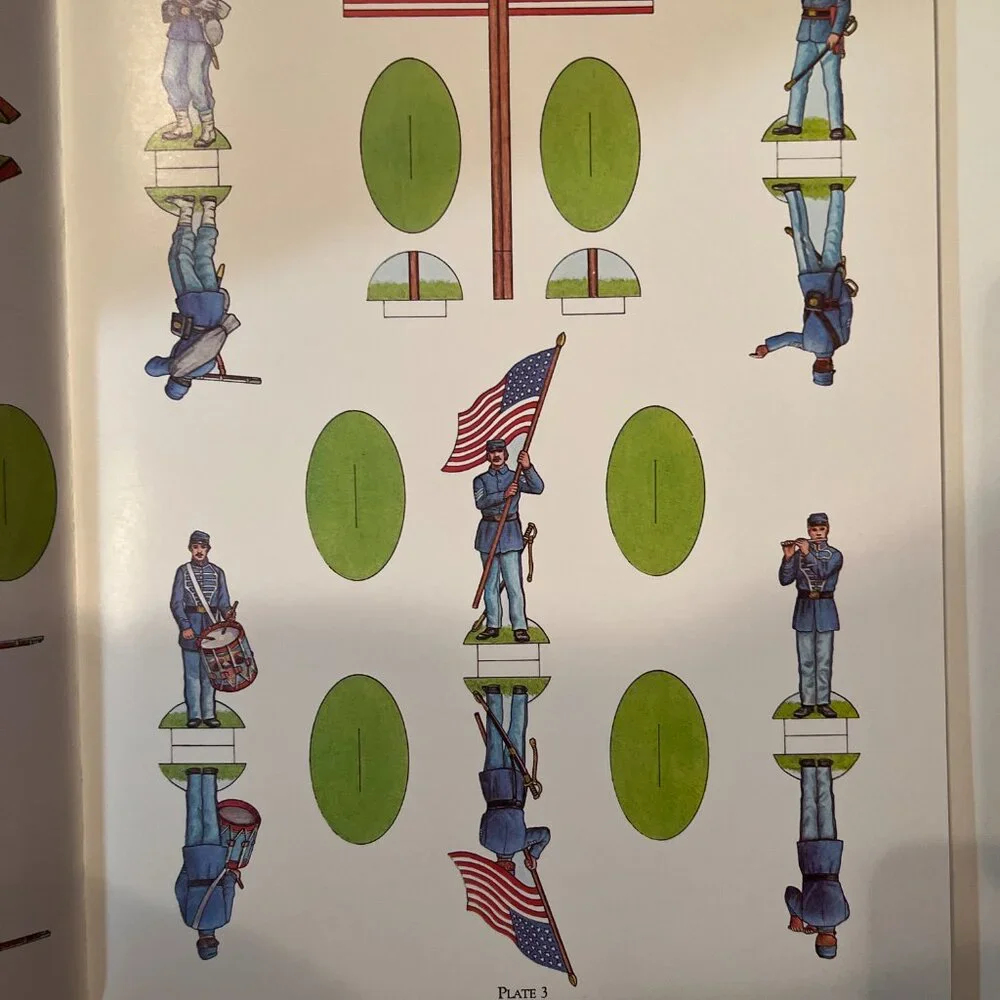 Civil War Paper Soldiers – 100 Union‎ & Confederate Soldiers – Dover 1985 – New