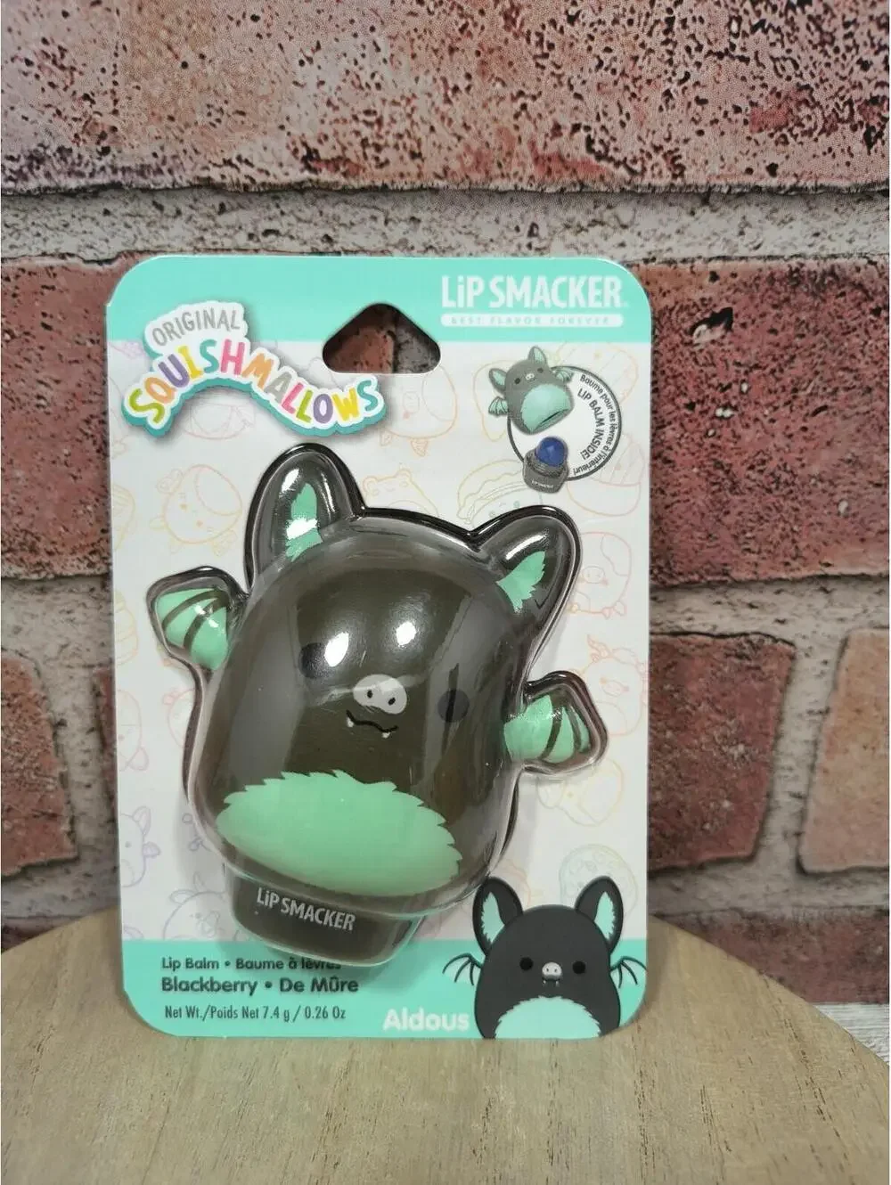 Original Squishmallows Lip Smacker Lip Balm Aldous Blackberry New Sealed Package