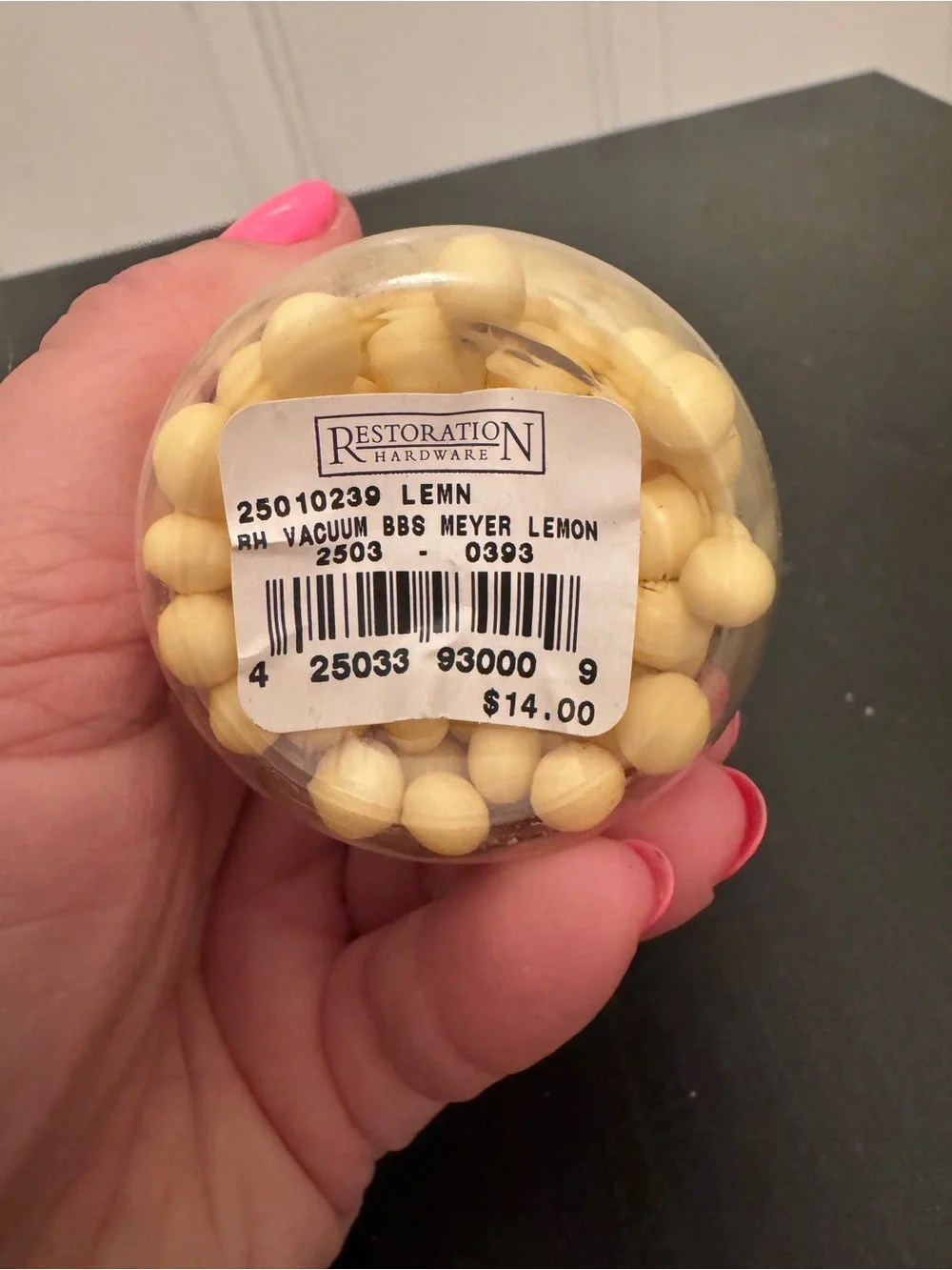 Restoration Hardware Vacuum BBs Meyer Lemon 12-14 Uses Discontinued