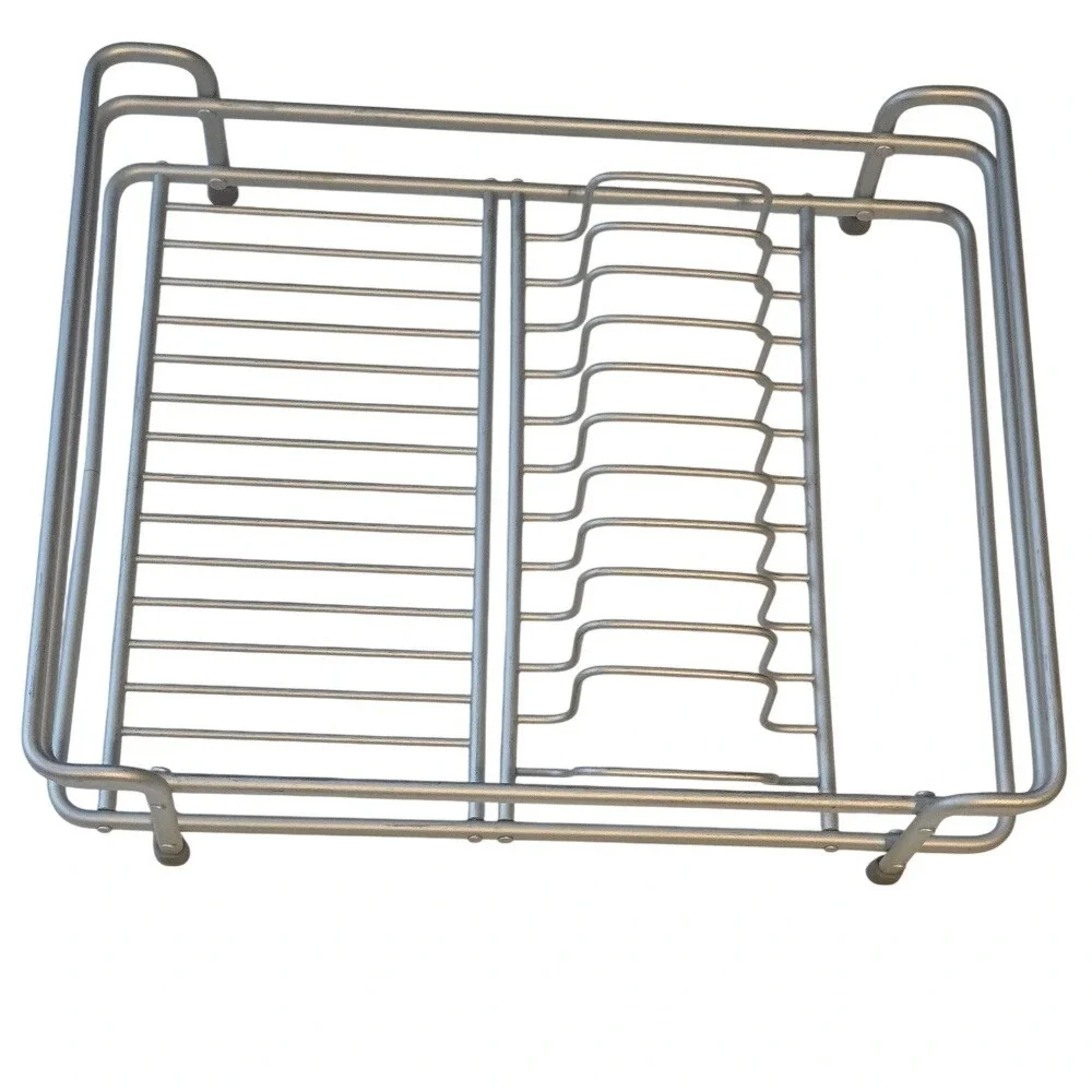 Silver‎ Metal Dish Drying Rack Countertop Kitchen Organizer Holder