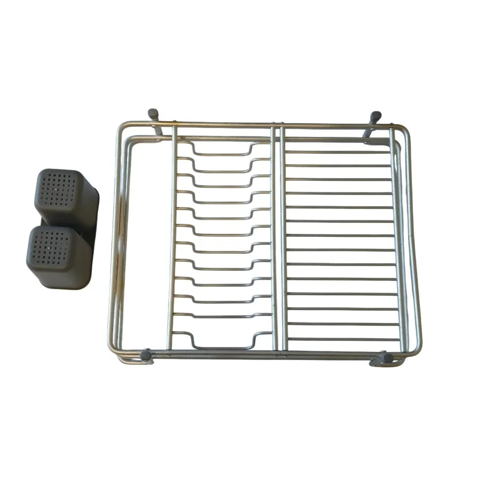 Silver‎ Metal Dish Drying Rack Countertop Kitchen Organizer Holder