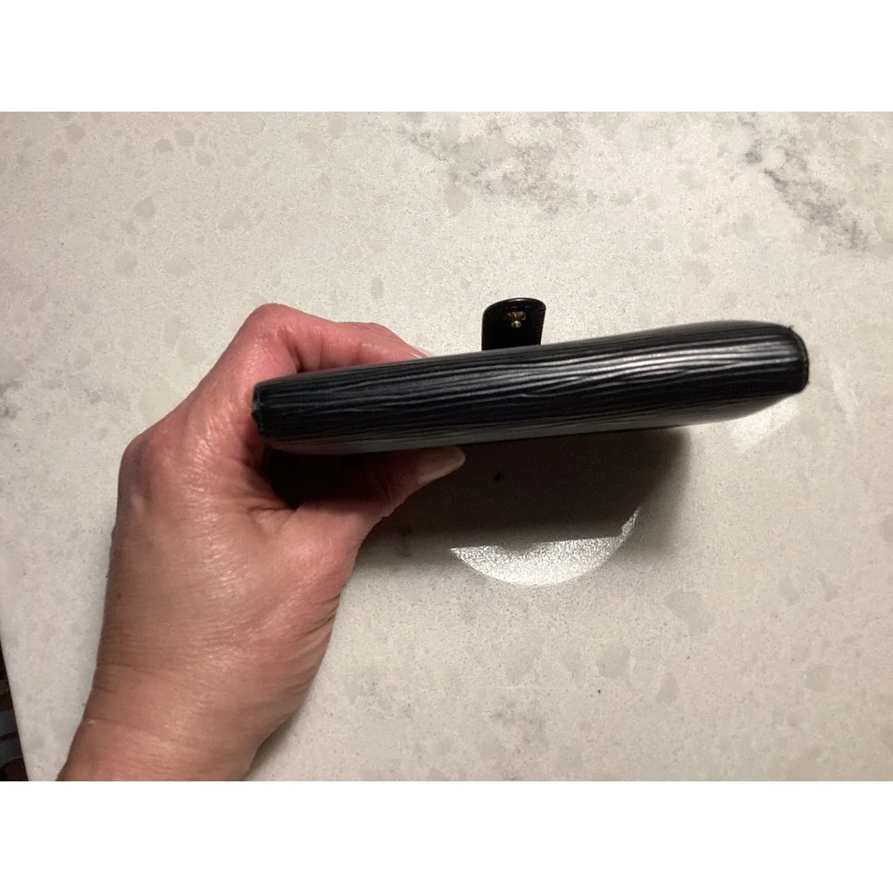 Louis Vuitton Epi Leather Bifold Wallet Coin‎ Purse Black