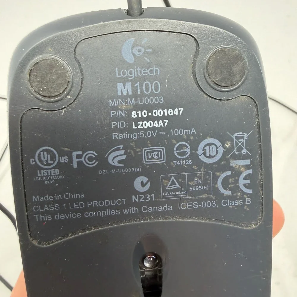 Logitech m100 wired