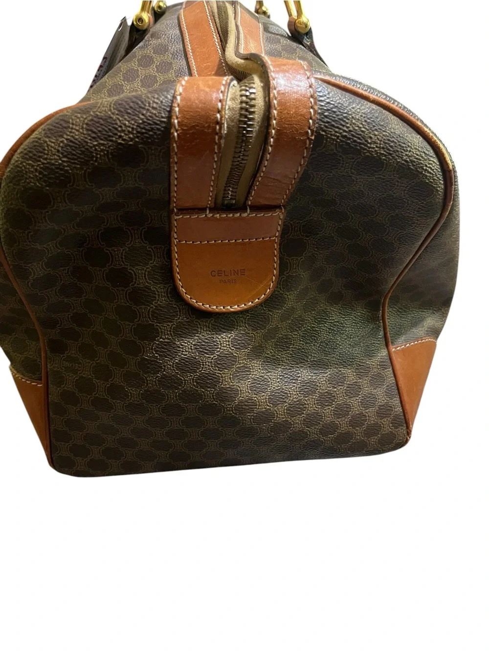Celine Macadam Vintage Boston Bag Weekender Duffel Bag Authentic