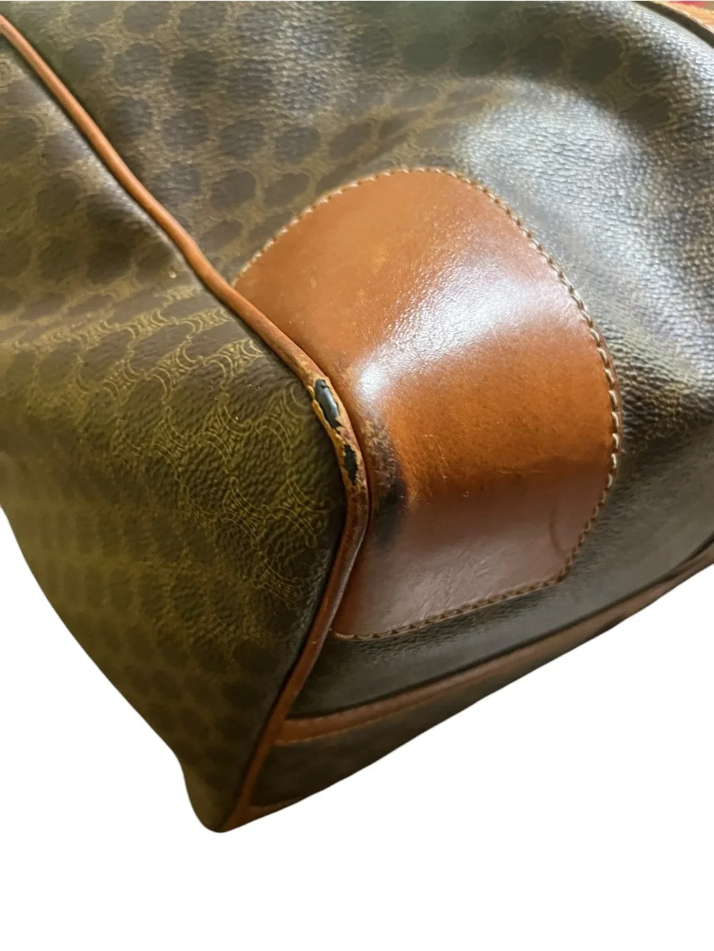 Celine Macadam Vintage Boston Bag Weekender Duffel Bag Authentic