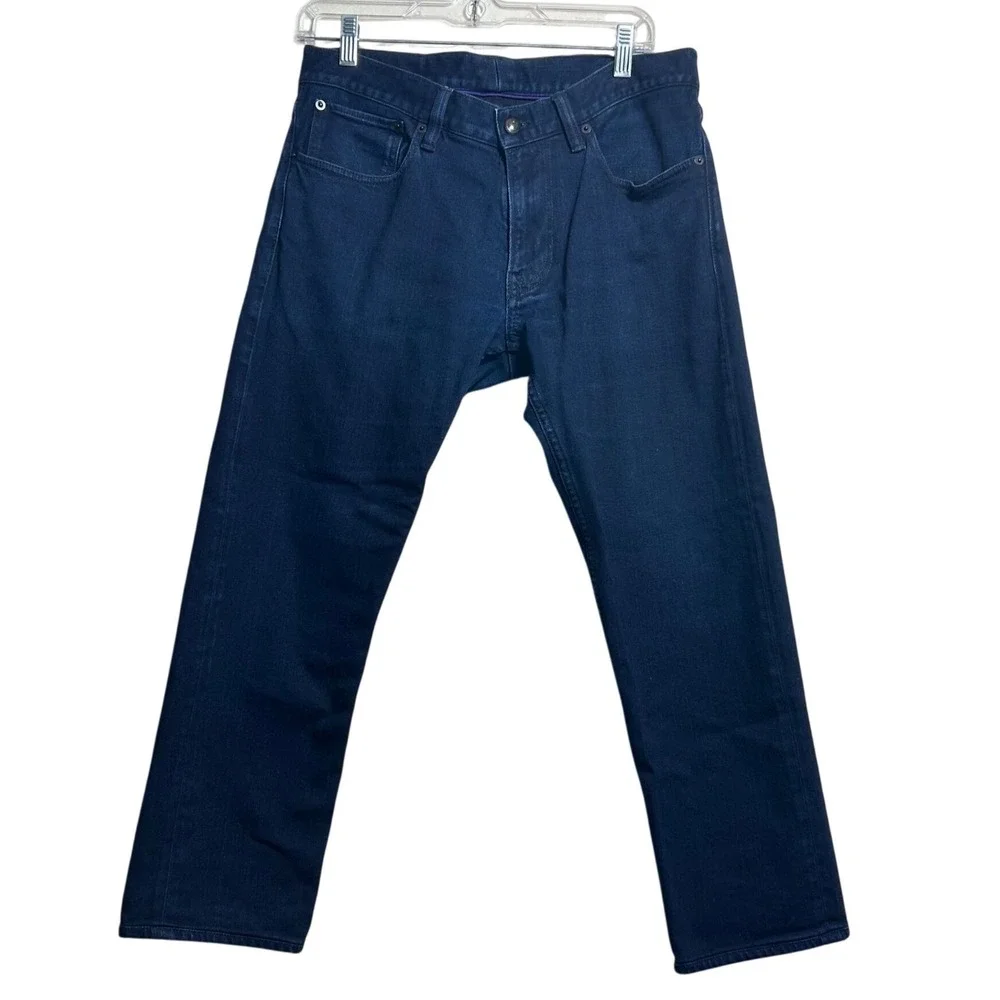Ralph Lauren Purple Label Slim Fit Jeans Mens 32x24 Dark Indigo Blue Made Italy