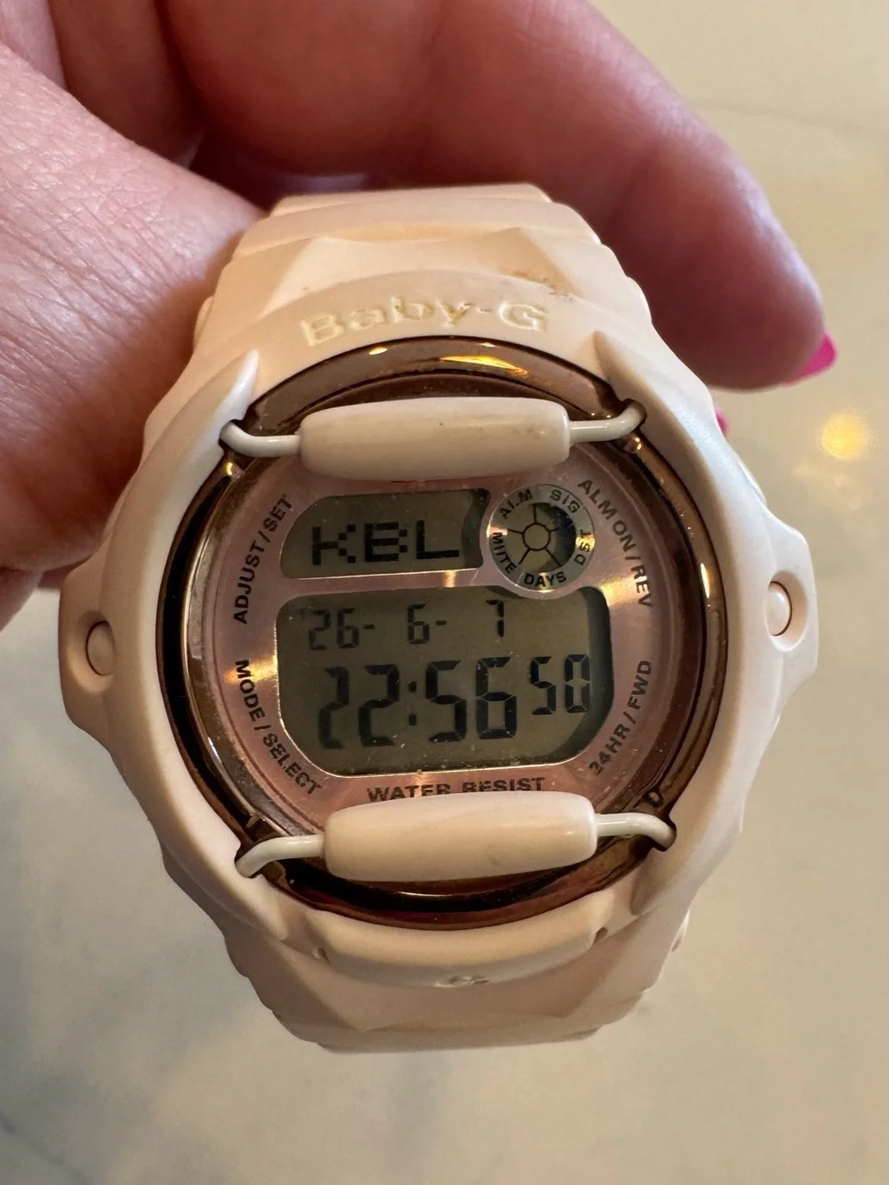 Casio Baby-G Digital Watch - Pink with Rose Gold Dial