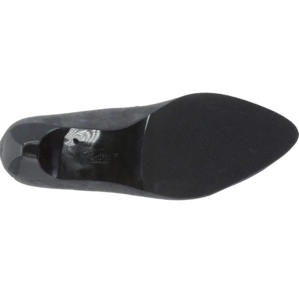 Trotters Women's Kiera Pump Heel Shoe Gray Suede ‎ 8 Narrow New