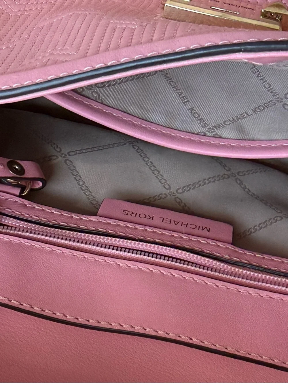 Michael Kors Whitney Medium Deco Quilted Leather Satchel