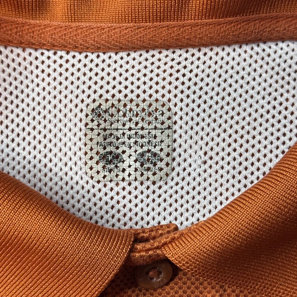 Texas Longhorns Columbia Polo Shirt Mens XL Orange PFG Omni-Shade Short Sleeve